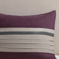7 Pc Pieced Faux Suede Comforter Set Purple King King Purple Polyester