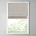 Basketweave Room Darkening Cordless Roman Shade Taupe Polyester