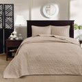 Reversible Bedspread Set Khaki King Khaki Cotton