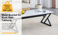 A Modern Minimalist Style White Marble Patterned Coffee Table With Black Metal Legs. Computer Desk. Game Table. Tea Table. Ct Xx White Black Sintered Stone