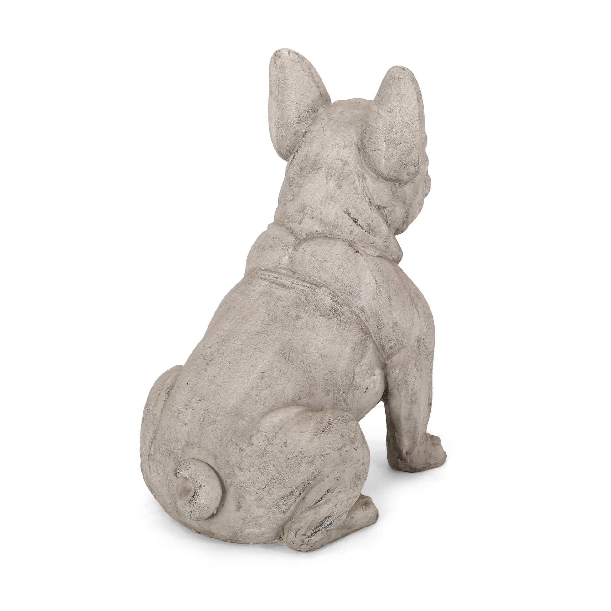 Dog Garden Sculpture White Glass