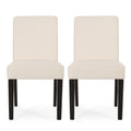 Dining Chair Beige Fabric