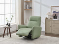 Swivel Glider Recliner Chair, 270 Power Recliner Rocking Chair Nursury Chair For Living Room Bedroom Apartment Green Faux Leather