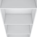 Sutton Bookcase With Tier Storage Shelves White Particle Board Engineered Wood