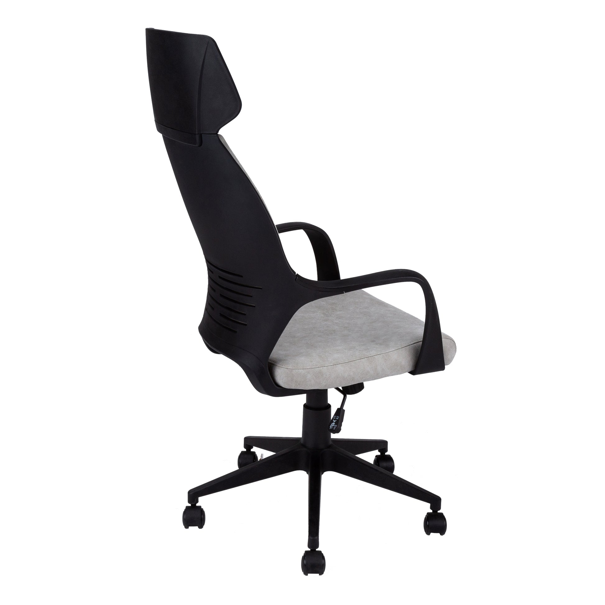 Office Chair, Adjustable Height, Swivel, Ergonomic, Armrests, Computer Desk, Work, Grey Fabric, Black Metal, Contemporary, Modern Grey Foam Polyester