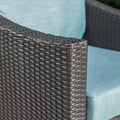 Antibes Armchair Grey Pe Rattan Iron Waterproof Fabric