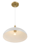 Astral Single Light White Pendant Lamp With Golder Brass Finish For Entrance Kitchen Island 14