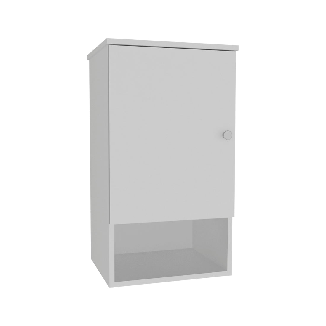 Bathbi 28" Tall Medicine Cabinet With Two Interior Shelves And One Open Shelf White 1 3 Bathroom Wall Mounted Modern Particle Board