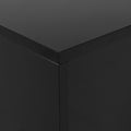 47.2'' X 31.4''Minimalist High Gloss Coffee Table With 2 Drawers, Multi Storage Rectangle Sofa Table With Golden Wood Grain Legs, Modern Center Table For Living Room, Black Black Particle Board Mdf