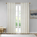 Room Darkening Metallic Printed Poly Velvet Rod Pocket Back Tab Window Panel Pair 2 Window Panels White Polyester