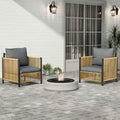 Comming Patio 4 Pieces Brown Pe Wicker Sofa Set With Grey Cushion Yes Complete Patio Set Black Brown Seats 4 Garden & Outdoor Modern Sofa Seating Groups Foam Steel