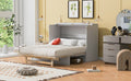 Full Size Murphy Bed With Large Drawers,White Full White Plywood