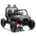 24V Two Seater Kids Ride On Utv W Parents Control,400W Super Power,Four Wheel Suspension,Led Light With Rear Searchlight,Bluetooth,Mp3,Music,Rear Storage Space,Speeds 3.73 4.97Mph For Kids Aged 3 . Black 50 99 Lbs Polypropylene