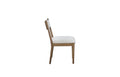 Latte Cresent Chair Set Of 2 Light Brown Solid Wood Mdf