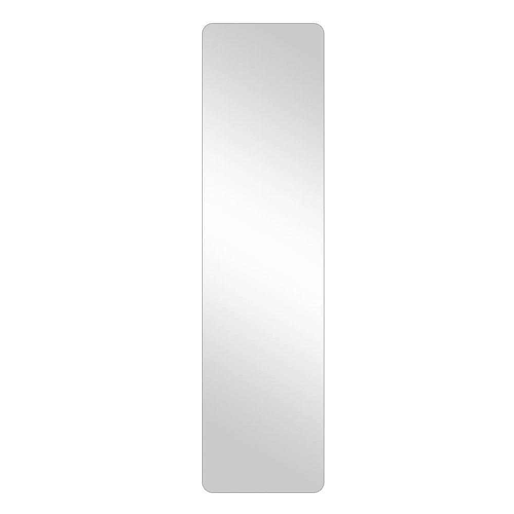 60X15Inch Full Body Mirror For Living Room Bedroom Cloakroom Wall Mounted Round Angle Dressing Mirror Aviation Grade Aluminum Silver Modern Aluminium