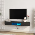 Floating Tv Stand Wall Mounted With 20 Color Leds,63