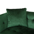 Mirod Comfy 3 Seat Sofa With Metal Legs, Modern For Living Room And Study Emerald Velvet 3 Seat