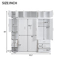 Twin Size Murphy Bed With Lockers And Wardrobes, With Installation Video, White Box Spring Not Required Twin White Murphy Solid Wood Mdf