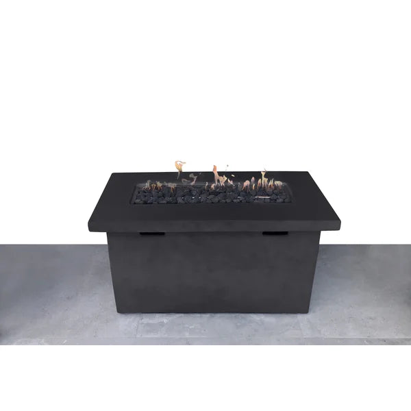 25" H X 42" W Fiber Reinforced Concrete Propane Outdoor Fire Pit Table Charcoal Garden & Outdoor Modern Stone Concrete