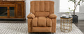 Massage Recliner Chair Electric Power Lift Recliner Chairs With Heat, Vibration, Side Pocket For Living Room, Bedroom, Light Brown Light Brown Velvet