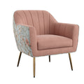 Rose Pink Accent Chair Pink Foam Solid Wood