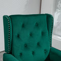 Coolmore Wood Frame Armchair, Modern Accent Chair Lounge Chair With Sturdy Wood Legs For Living Room Bedroom Green Green Primary Living Space Foam Velvet