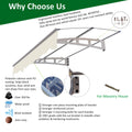 Da5934C Series Door Window Awning Canopy Made Of 0.137Inch Thick Crystal Solid Polycarbonate Sheet And Aluminum Alloy With Valance In Size Of 59