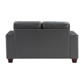 Living Room Gray Modern Comfort Loveseat 1Pc Premium Faux Leather Upholstery Tufted Detail Solid Wood Frame Furniture Gray Faux Leather Wood Primary Living Space Modern Faux Leather