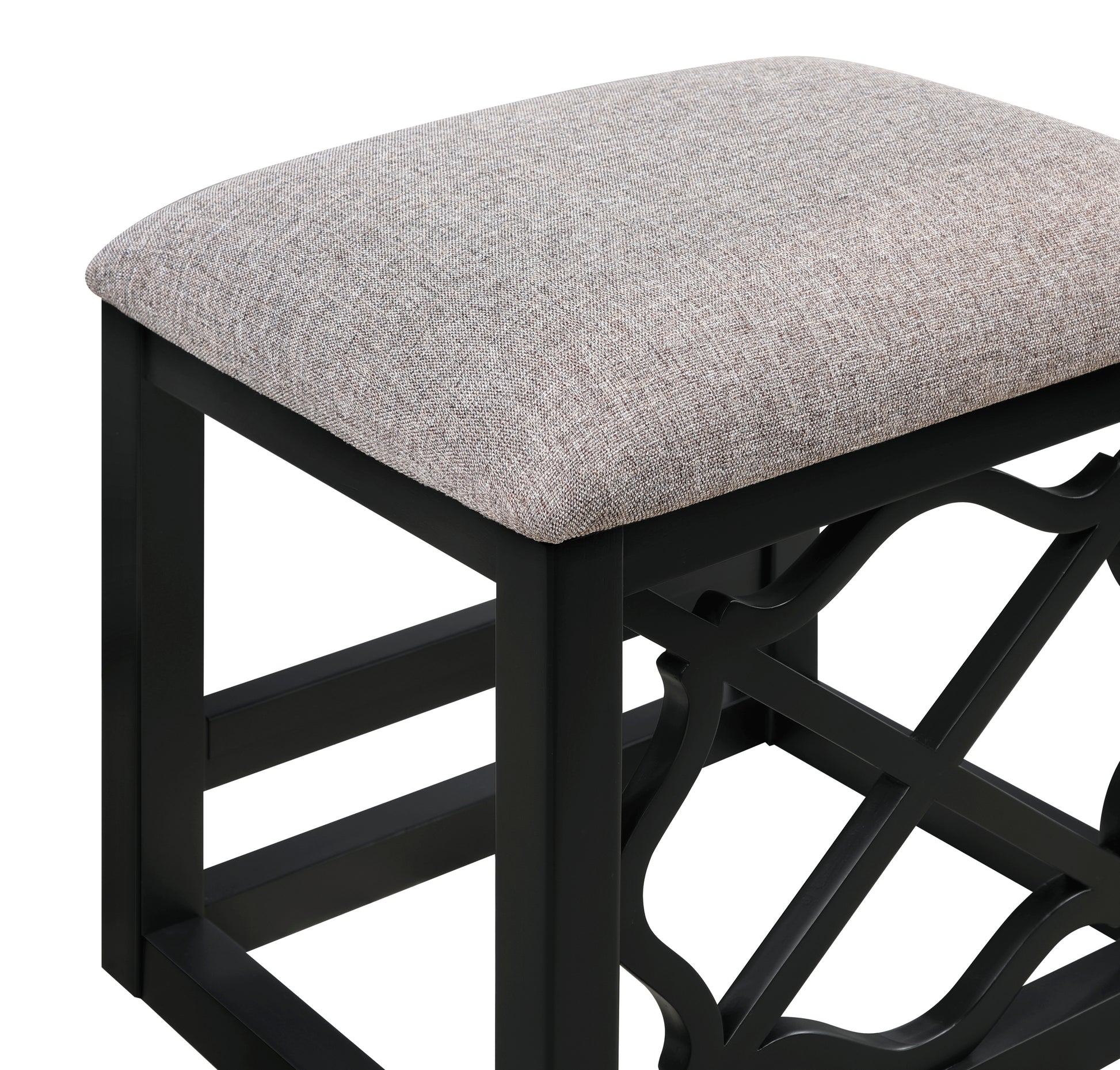 Desks And Stool Set 3Pc Black Finish Rolling Desk With Casters, 2 Charging Ports Home Office Furniture Black Primary Living Space Contemporary Desk Rectangular Wood