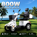 Xl3D4L Electric Mobility Recreational Travel Scooter For Adults,Mobility Scooters For Seniors, 4 Wheel Powered Mobility Scooters White Abs Pc Abs Pc