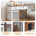 Heavy Duty Furniture Style Dog Cage Wooden Dog Cage Double Door Dog Cage Side Cabinet Dog Cage Dog Crate 44 1 2