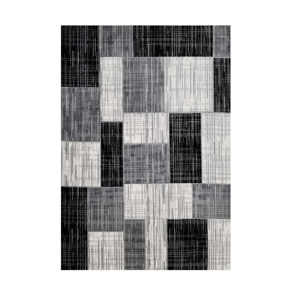 Jersey Area Rugs, Carpets For Livingroom, 5X7 Area Rugs ,3004 Grey Rectangle 5&7 Grey Contemporary Abstract Polypropylene