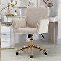 Ts Office Chair 1Pc Creamy White Creamy White Corduroy