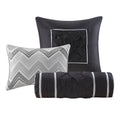 7 Piece Tufted Comforter Set Grey King King Grey Polyester