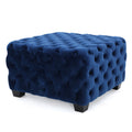 Ottoman Navy Blue Velvet