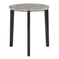 Living Room Coffee Table: Modern And Stylish 24 Inch Round Small Coffee Table, Imitation Marble Tabletop With Rubber Wood Solid Wood Legs, Wooden Coffee Table, Living Room, Office, Home Black Gray