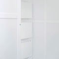 Full Size Bunk Bed With Wardrobe,Desk And Shelves,White White Mdf Lvl