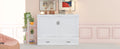 Queen Size Murphy Bed With Usb Ports, Large Drawers And Metal Handles, White Queen White Solid Wood Mdf