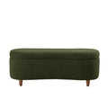 Boucle Flip Top Storage Bench Green See Below Green Wood