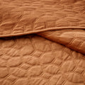 3 Piece Velvet Quilt Set Rust Full Queen Full Rust Cotton