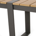 Outdoor Dining Bench, Gray Natural Natural Grey Wood