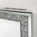 Large Wall Mounted Silver Decorative Rectangular Wall Mirror For Home, Living Room, Bedroom, Entryway 91*61Cm Silver Mdf Glass