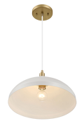 Astral Single Light White Pendant Lamp With Golder Brass Finish For Entrance Kitchen Island 14