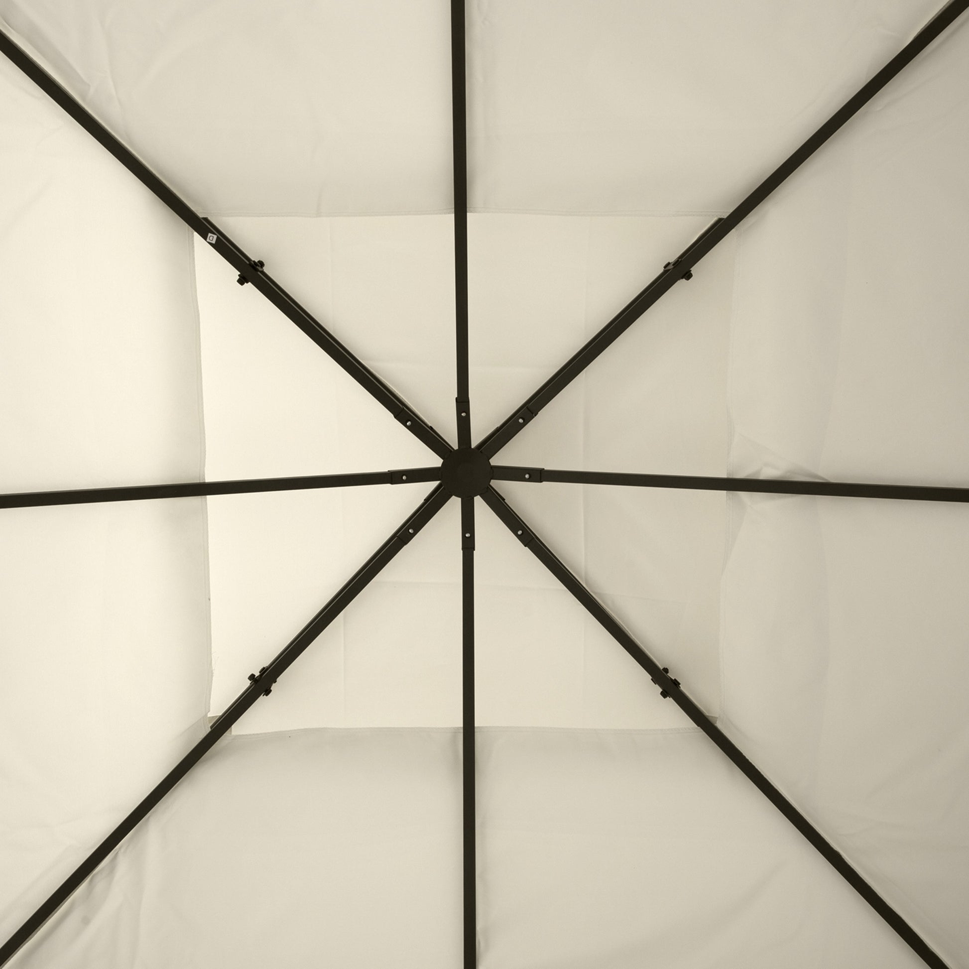 Outsunny 9.8' X 9.8' Gazebo Replacement Canopy, 2 Tier Top Uv Cover For 9.84' X 9.84' Outdoor Gazebo Models 01 0153 & 100100 076, Cream White Top Only White Polyester