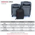 Luggage 2 Piece Backpack Set Gray No Password Lock Gray Fabric Metal