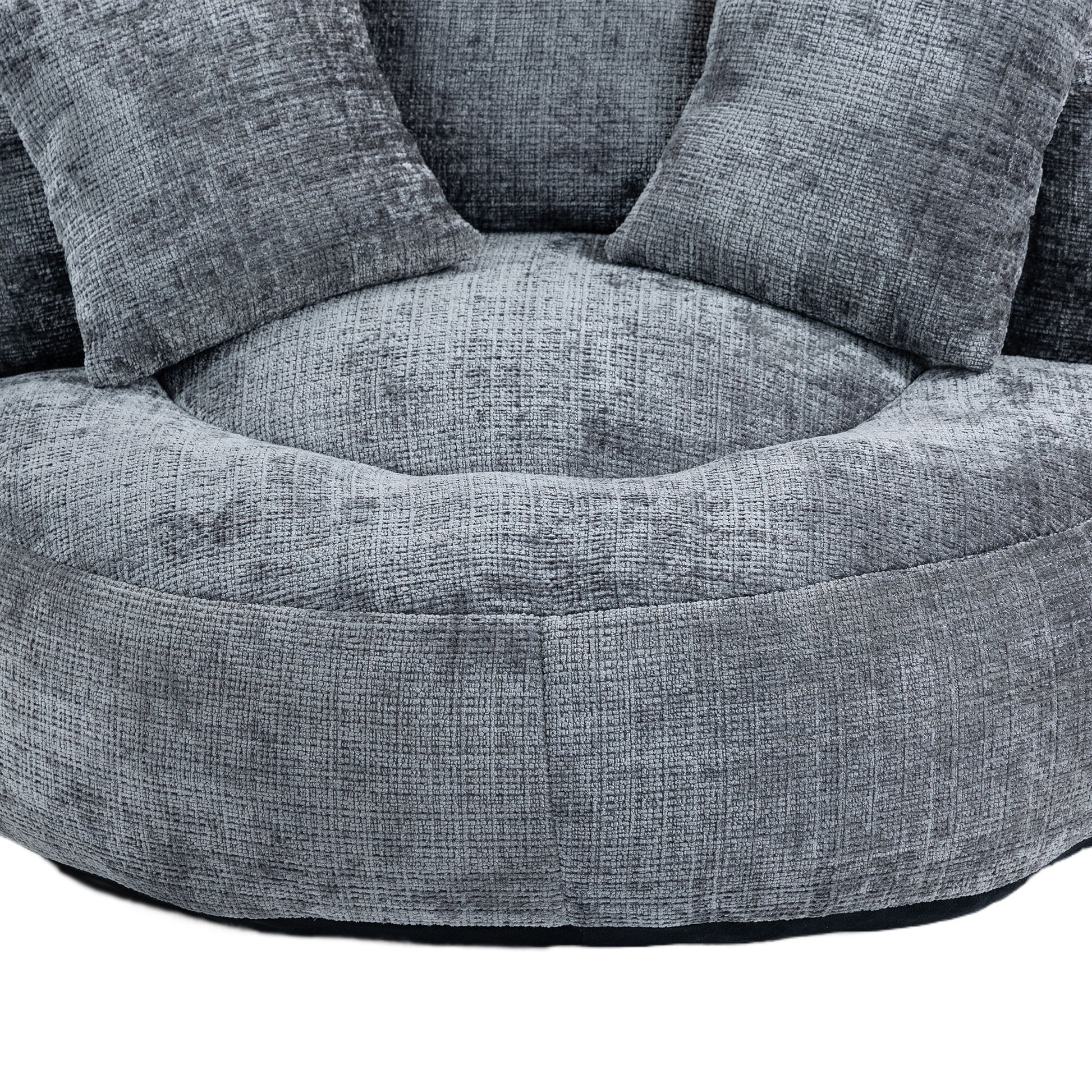 Coolmore Lazy Sofa Durable Comfort Lounger High Back Bean Bag Chair Couch With Three Pillows For Adults And Kids, Indoor & Outdoor, Single Gaming Sofa Chair For Bedroom,Office Gray Chenille Gray Foam Chenille 1 Seat