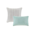 8 Piece Comforter Set Seafoam Grey King King Multicolor Polyester