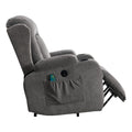 Power Lift Recliner Chair Recliners For Elderly With Heat And Massage Recliner Chair For Living Room With Infinite Position And Side Pocket,Usb Charge Port Grey Grey Power Push Button Soft Heavy Duty Cotton Wood Metal