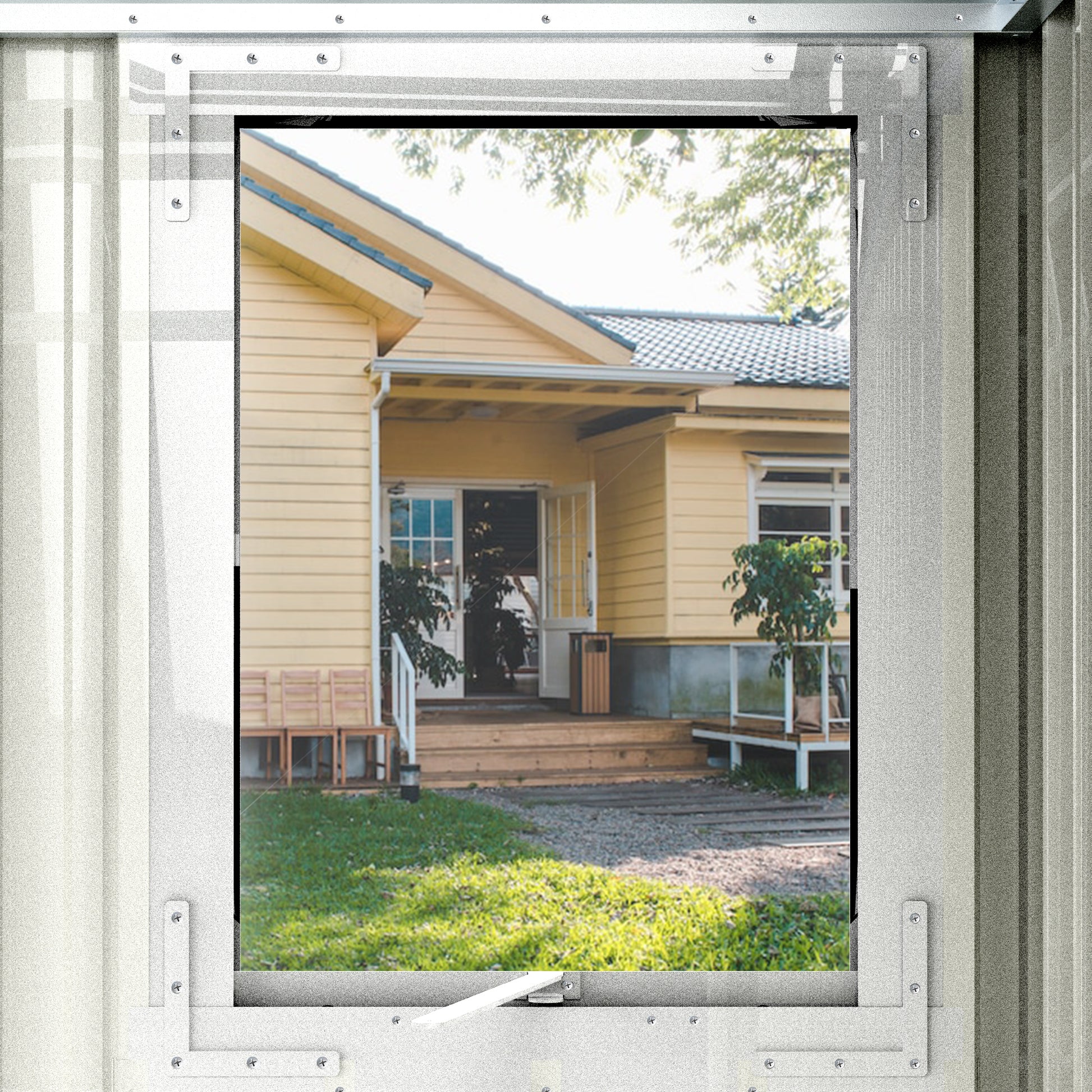 8X6 Ft Metal Outdoor Storage Shed With Window, Floor Base, Air Vents And Double Hinged Door Dark Grey Steel