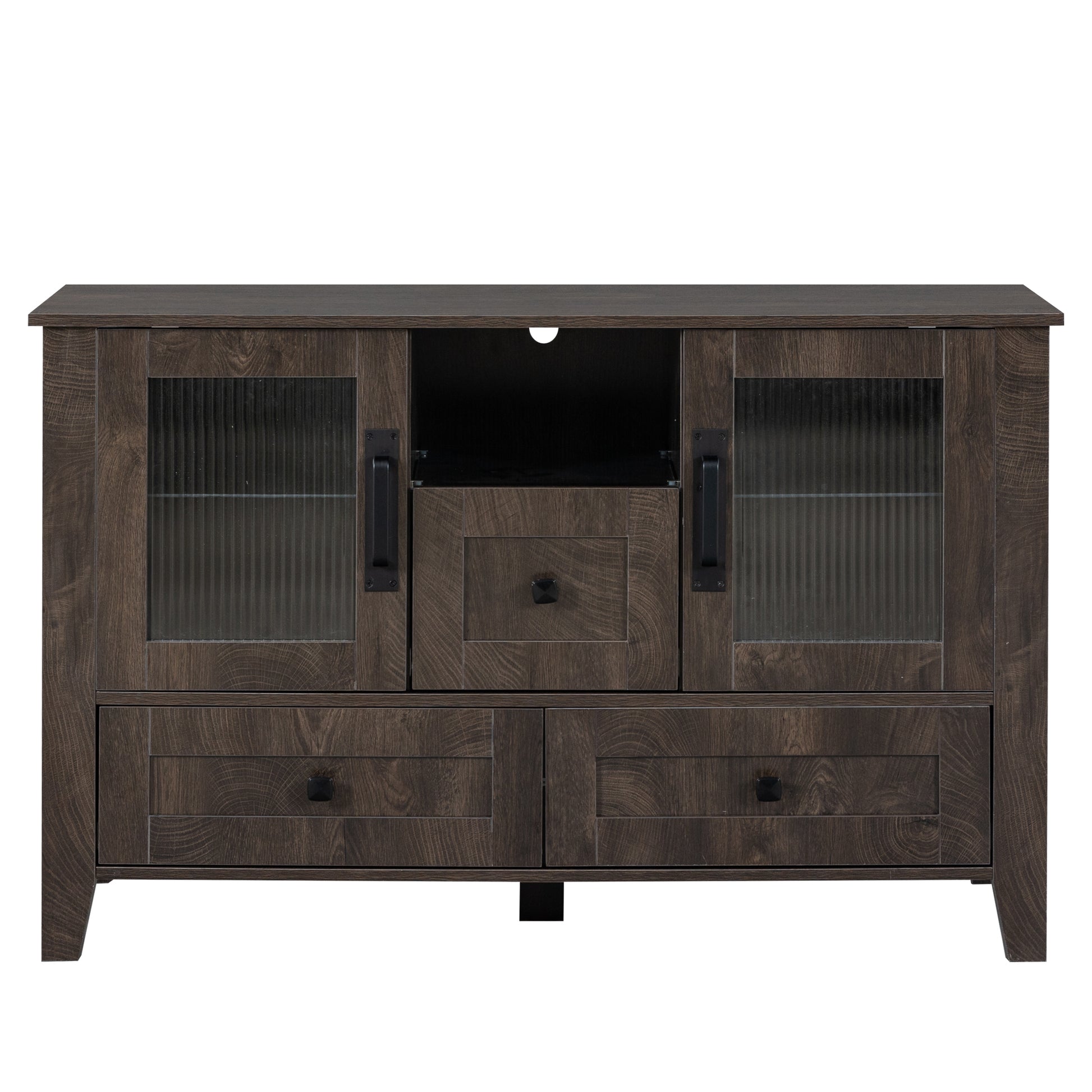 Drawerdresser Cabinet,Barcabinet,Buffetsideboard,Storagecabinet,Buffet Server Console Tablestorge,Changhong Glass Door,Toughened Glass Shelf,Fordining Room,Living Room,Kitchenhallway,Color:Gray 5 Or More Spaces Gray Primary Living Space Built In Lighting